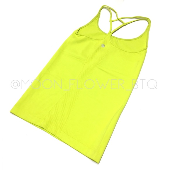 Avocado Neon Yellow Crisscross Back Workout Tank Top – Fitted Activewear - Picture 6 of 10